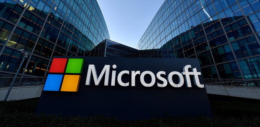 Microsoft log. Credit: AFP Photo
