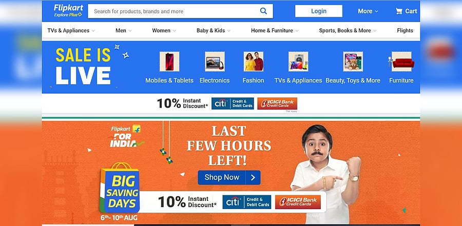 Flipkart Big Saving Days website (screen-shot)