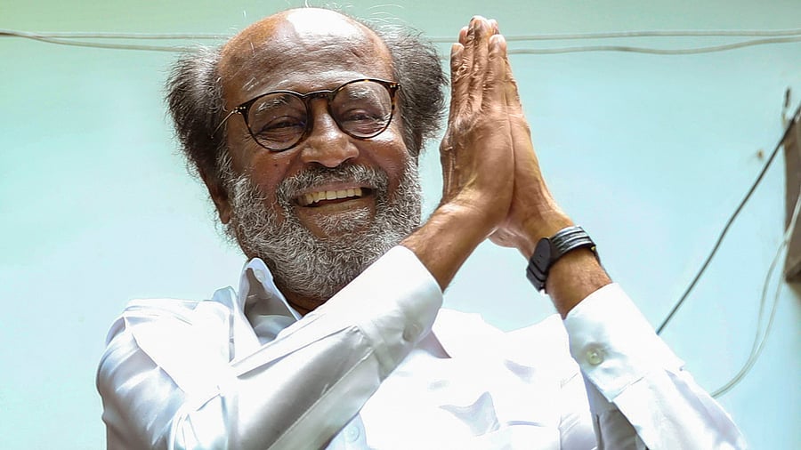 Actor-turned-politician Rajinikanth. Credits: PTI Photo