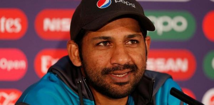 Pakistan's former captain Sarfaraz Ahmed addresses media representatives during a press conference. Credit: AFP Photo