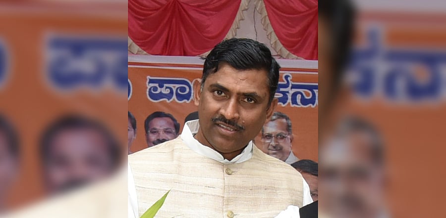 Potrait of BJP State incharge Muralidhar Rao. Credit: DH Photo