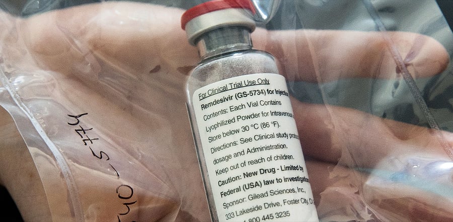 A vial of Remdesivir. Credit: AFP Photo