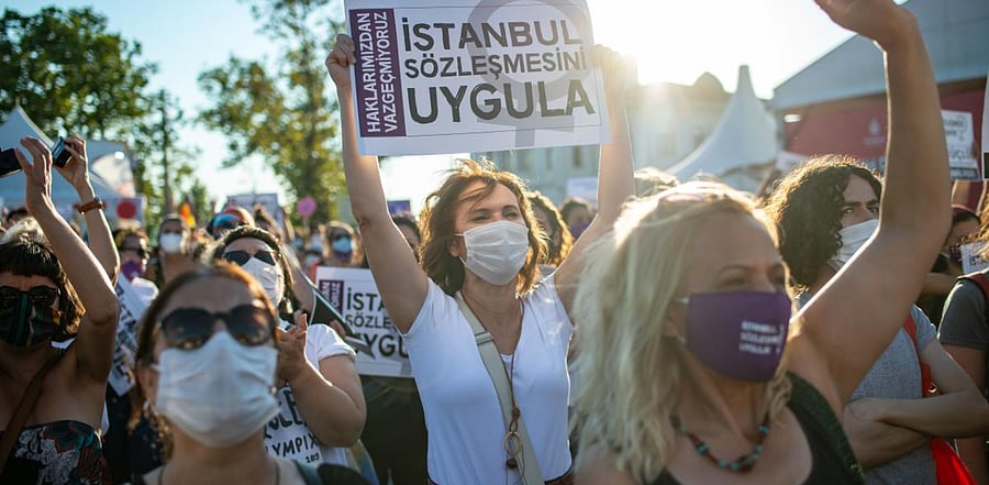 Despite signing the Istanbul Convention in 2011, Turkey had 474 femicides last year, double the number in 2011, according to a group which monitors murders of women. Credit: AFP Photo