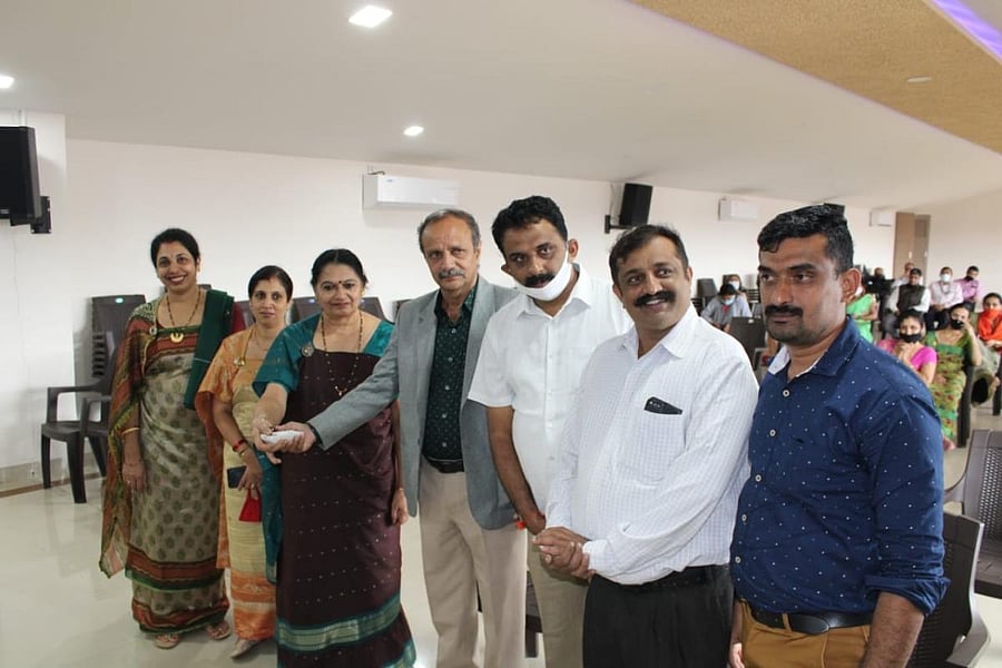 Kodava Education Society Joint Secretary Chiriyapanda Raja Nanjappa inaugurates 'Kodavame Padipu' programme at CIT PU College in Ponnampet on Wednesday. Karnataka Kodava Sahitya Academy Chairperson Dr Parvathi Appaiah, Academy member Dr Mullengada Revathi