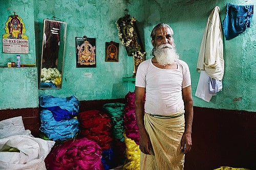 Captured by Sudeep Bhattacharaya. A few years ago he was exploring parts of the city that many are unfamilar with. This picture was clicked near Chickpet at one of the Silk Mills.