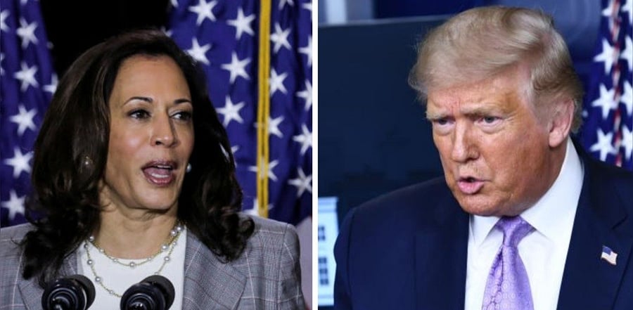 Kamala Harris and US President Donald Trump. Credit: Reuters, AFP Photos