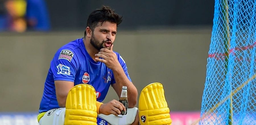 CSK batsman Suresh Raina during a training session ahead of the Indian Premier League 2019 (Qualifier 2) cricket match between Chennai Super Kings (CSK) and Delhi Capitals (DC), at ACA-VDCA Cricket stadium, in Visakhapatnam, Thursday, May 9, 2019. (PTI Photo/Shailendra Bhojak)