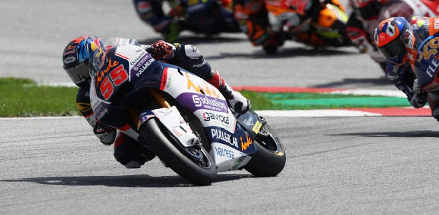 Openbank Aspar Team's Hafizh Syahrin in action during the Moto2 race. Credit: Reuters