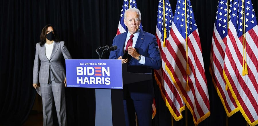 If elected president, Biden said, he will continue to believe this and also continue to stand with India against the threats it faces from its own region and along its borders. Credit: AFP Photo