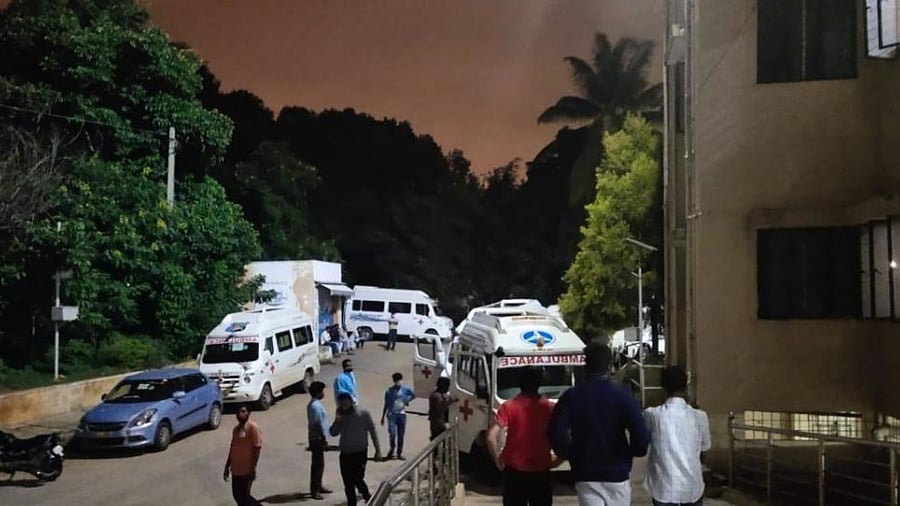 Ambulances were mobilised immediately to shift the Covid patients from CV Raman General Hospital to other hospitals.