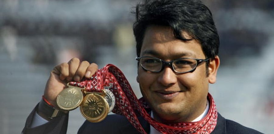 An old picture of  Former Indian shooter and coach Jaspal Rana. Credit: Getty Images