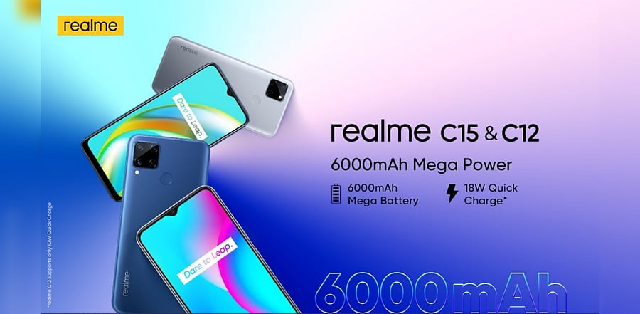 Realme launches new phones C12 and C15 series in India. Credit: Realme Mobiles/Twitter