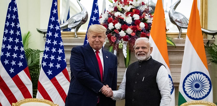 The senior official noted the two leaders have also spoken side-by-side at two major events – "Howdy, Modi" in September 2019 in Houston, Texas, before a crowd of over 55,000 and again at "Namaste, Trump" in February 2020 in Ahmedabad, Gujarat, to address a crowd of 110,000 people. Credit: Reuters Photo