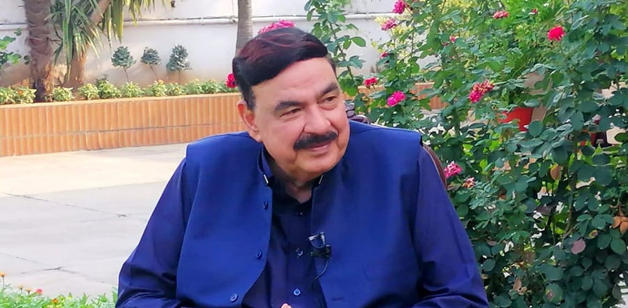 Pakistani Federal railways minister, Sheikh Rashid Ahmad. Credit: Twitter Photo/@ShkhRasheed