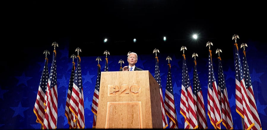 Biden -- on his third White House bid after failing to win the nomination in 1988 and 2008 -- said he will expand on his plans to "build back better and set this nation on a new path." Credit: Reuters Photo