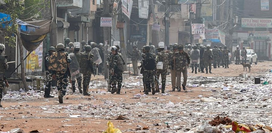 Communal violence in north east Delhi. Credit: PTI
