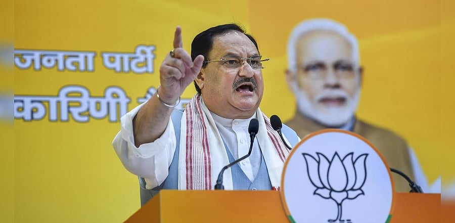 Nadda said the rising crime graph was a symbol of crumbling administration. Credits: PTI