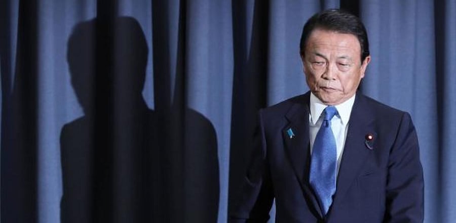 Japan's Finance Minister Taro Aso. Credit: AFP