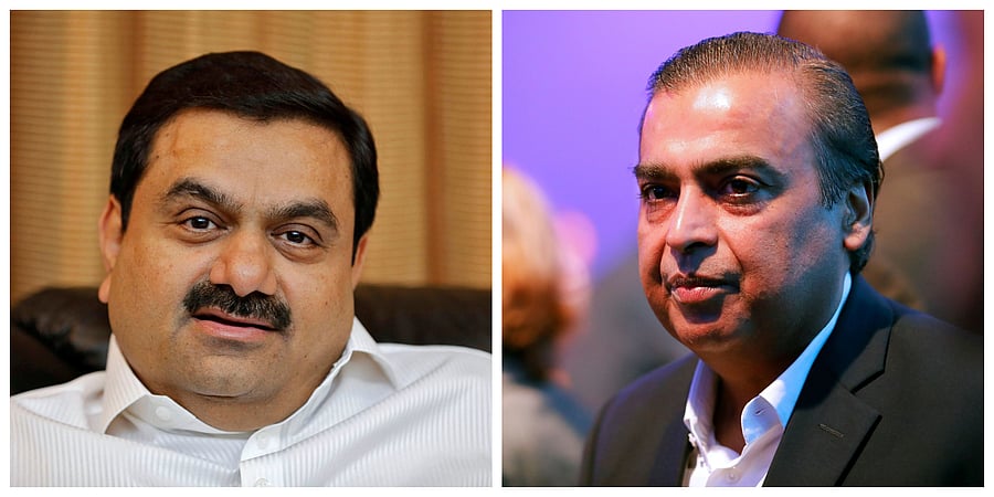 Gautam Adani (L) and Mukesh Ambani. Credit: Reuters