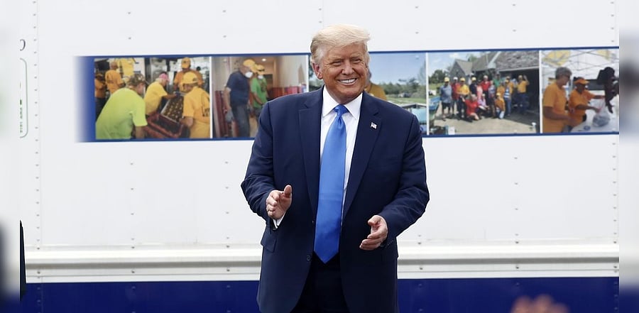 US President Donald Trump made a dizzying array of misleading claims about voting fraud at the RNC. Credits: AFP