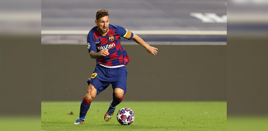 Barcelona's Lionel Messi in action, as play resumes behind closed doors following the outbreak of the coronavirus disease. Credit: Reuters Photo