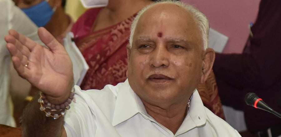 Karnataka CM B S Yediyurappa. Credit DH Photo