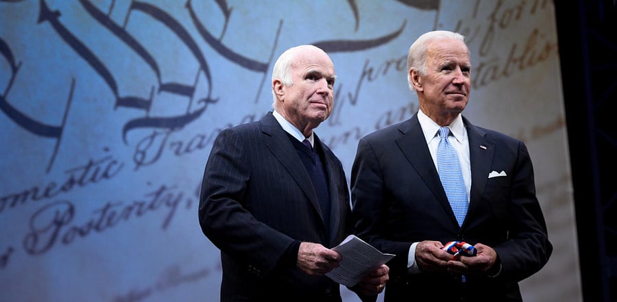 Democrats used their convention last week to recall the friendship Biden and McCain forged and to highlight the support Biden enjoys from some former Republican lawmakers and national security officials. Credit: Reuters Photo