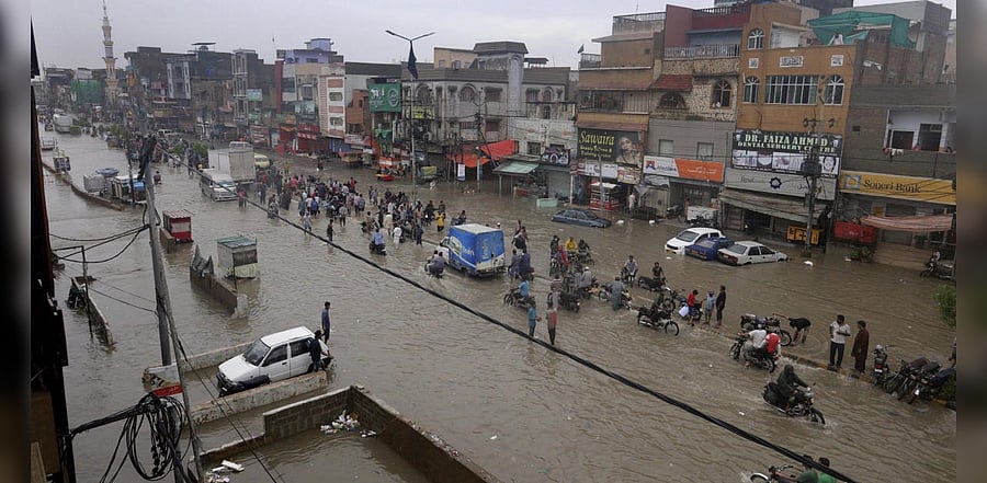Heavy rain in Karachi. Credit: AP Photo