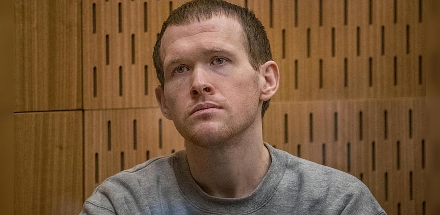 Brenton Tarrant, the gunman who shot and killed worshippers in the Christchurch mosque attacks, is seen during his sentencing at the High Court in Christchurch. Credit: Reuters Photo
