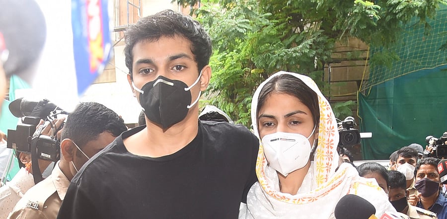 Bollywood actress Rhea Chakraborty and her brother Showik. Credit: PTI