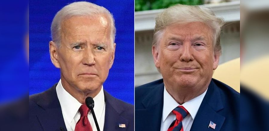 Joe Biden and US President Donald Trump. Credit: AFP