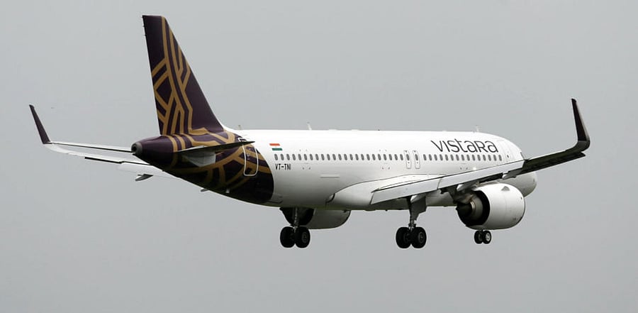 A Vistara Airbus A320 passenger aircraft. Credit: Reuters