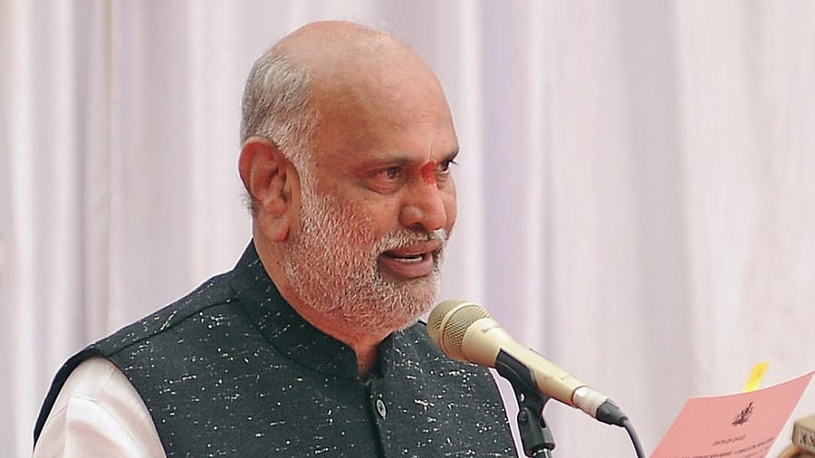 Labour Minister A Shivaram Hebbar. Credit: DH file photo/Pushkar V