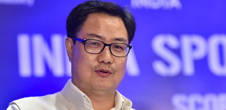 Union Sports Minister Kiren Rijiju. Credit: PTI