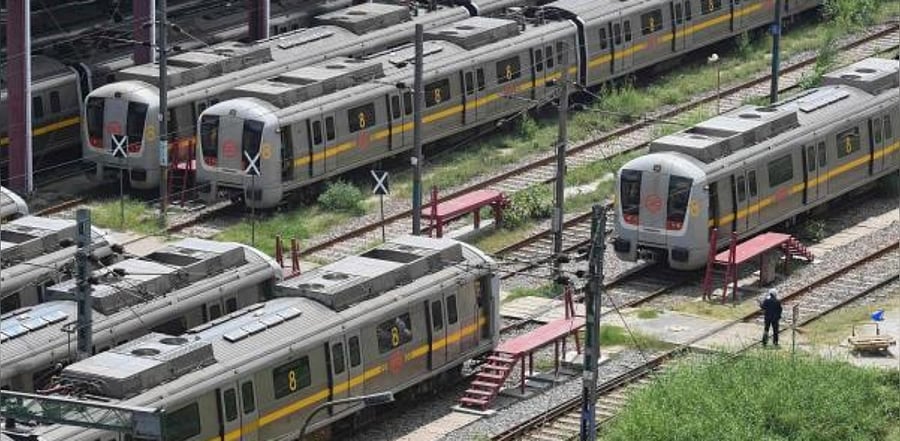 Parked metro trains. Credit: AFP Photo