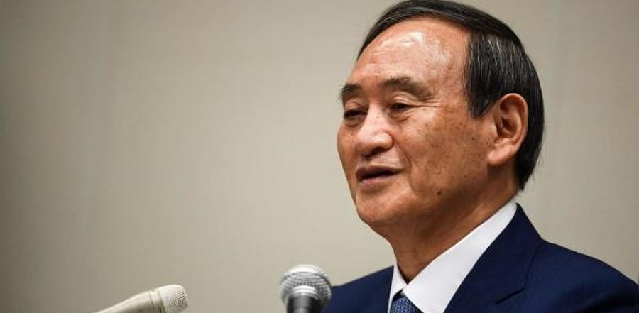 Japan's chief cabinet secretary Yoshihide Suga attends a press conference to announce his candidacy for the Liberal Democratic Party (LDP) leadership in Tokyo. Credit: AFP Photo