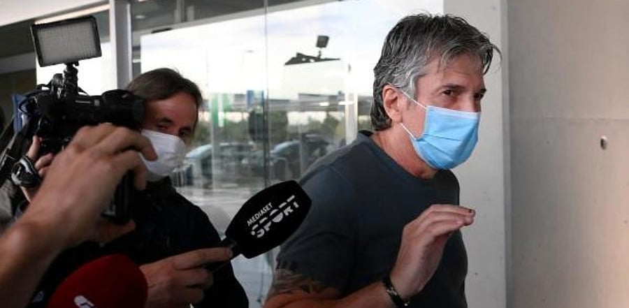 Jorge Messi, father and agent of Lionel Messi arrives at the Barcelona airport. Credit: AFP