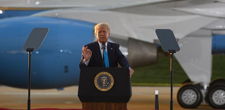 Trump denied on Thursday a report saying he had spoken disparagingly about fallen US military personnel buried in Europe. Credits: AFP