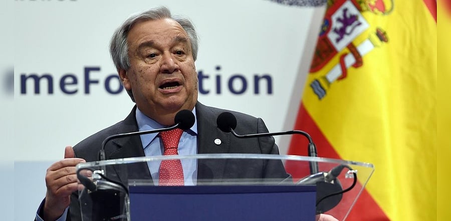 In a report submitted Thursday to the UN Security Council, Guterres said: "Nothing can justify the horrendous conditions under which refugees and migrants are detained in Libya." Credit: AFP Photo