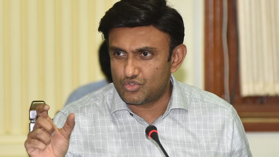 Dr K Sudhakar, Medical Education Minister. Credit: DH photo/S K Dinesh