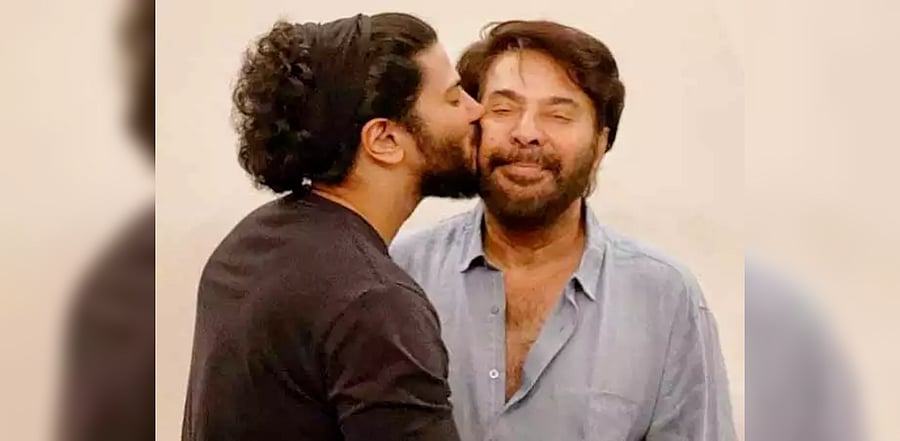 Dulquer Salmaan, Mammootty share a sweet moment. Credit: Instagram/DulquerSalmaan
