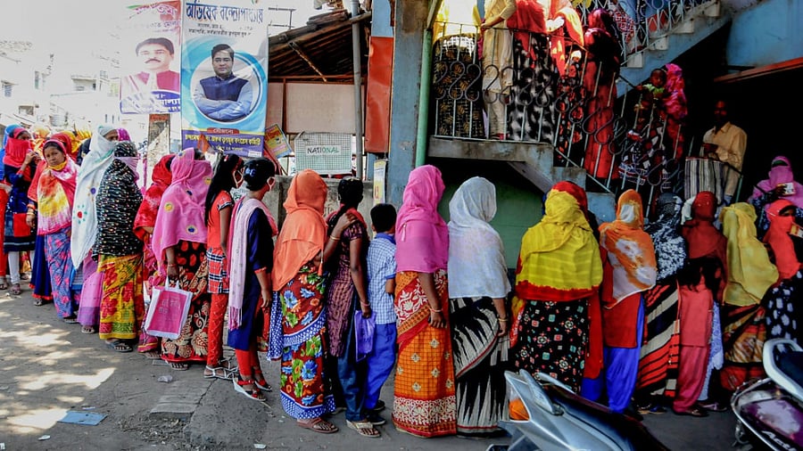 Rs 30,925 crore was credited to 20.6 crore women Jan Dhan account holders in three monthly instalment of Rs 500 each. Credit: PTI