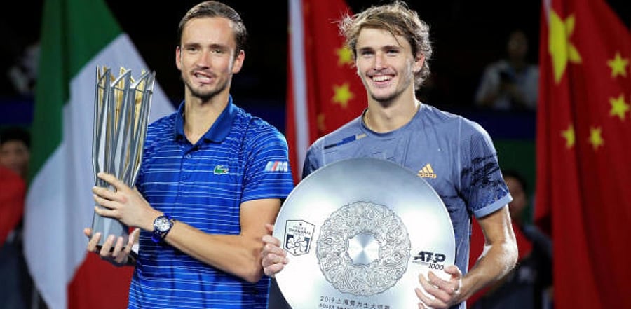 Daniil Medvedev of Russia and Alexander Zverev of Germany. Credit: Reuters Photo