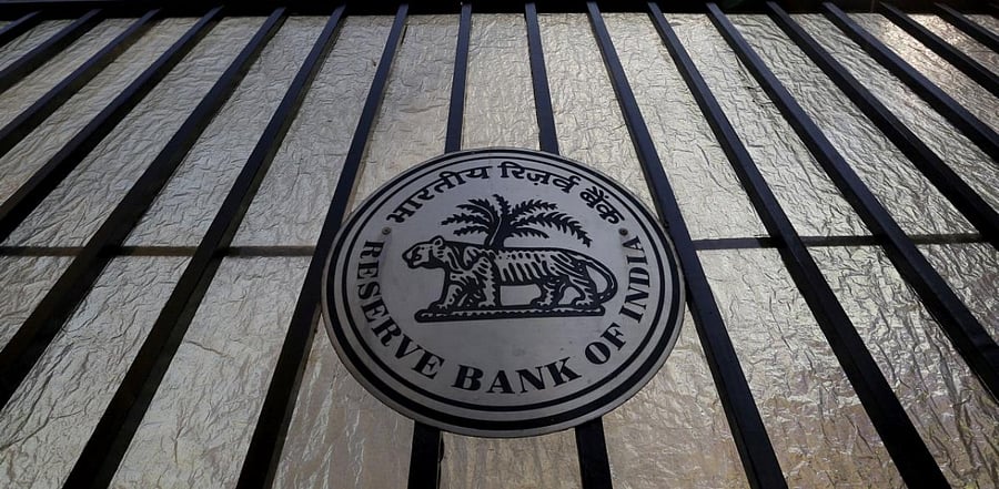 The Reserve Bank of India (RBI) seal is pictured on a gate outside the RBI headquarters in Mumbai, India. Credit: Reuters