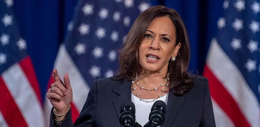 US Democratic vice presidential nominee and Senator from California, Kamala Harris. Credit: AFP