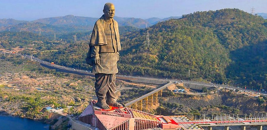  A view of Statue of Unity. Credit: PTI Photo