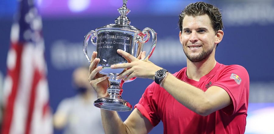 So close to defeat in a nearly empty Arthur Ashe Stadium Thiem slowly but surely turned things around against a faltering Alexander Zverev. Credit: AFP Photo