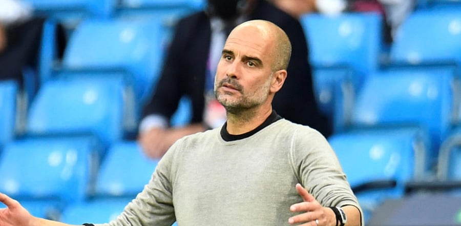 Pep Guardiola . Credit: Reuters