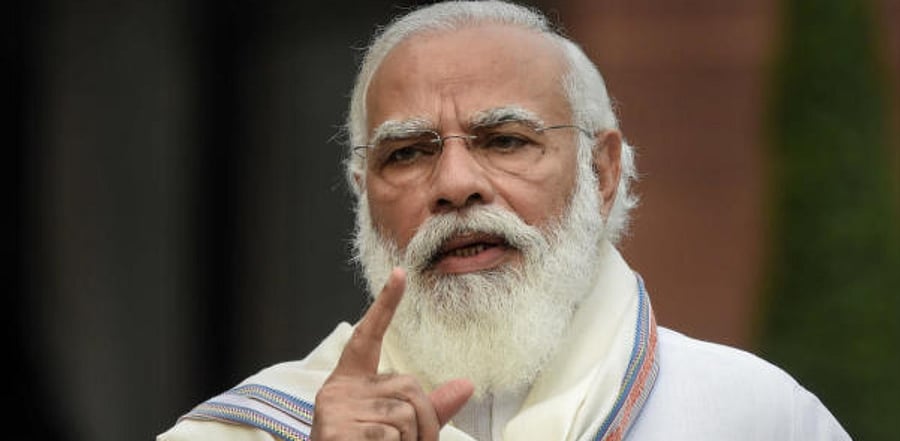  Prime Minister Narendra Modi addressing the media. Credit: PTI Photo