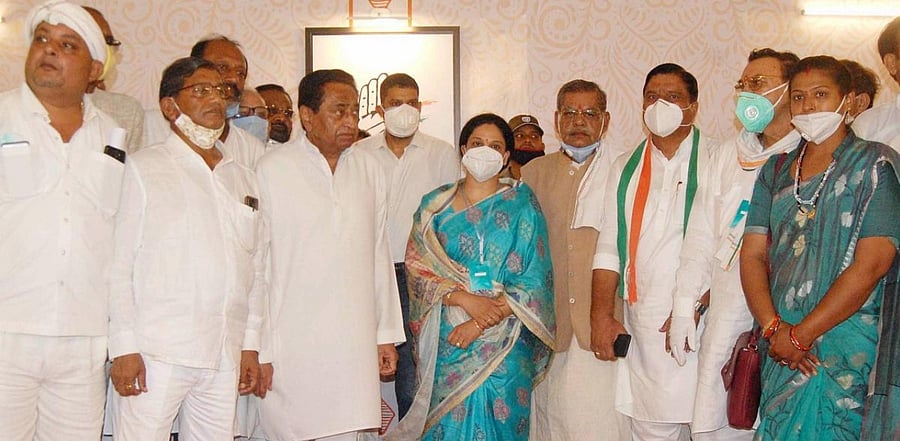 BJP MLA Parul Sahu joins Congress. Credit: PTI Photo